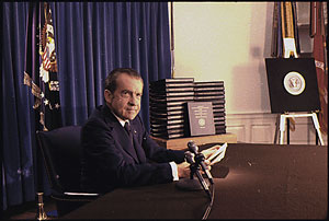 Nixon releases Watergate Transcripts